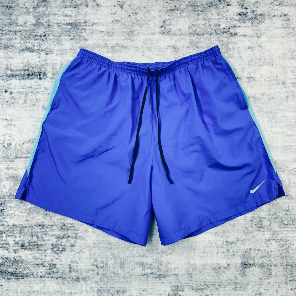 Nike Dri-FIT Men's Running Shorts Size Medium 7" Inseam Lined (Purple-ish Blue)